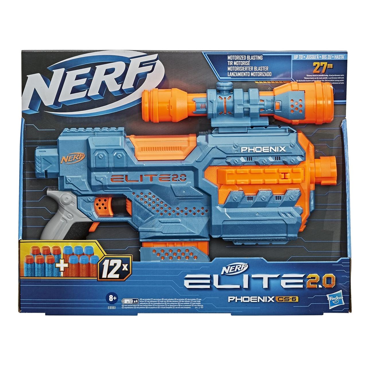 Hasbro Nerf N-Strike Elite 2,0 Автоматический Бластер Нерф Феникс ЦС-6 с прицелом (Phoenix CS-6)