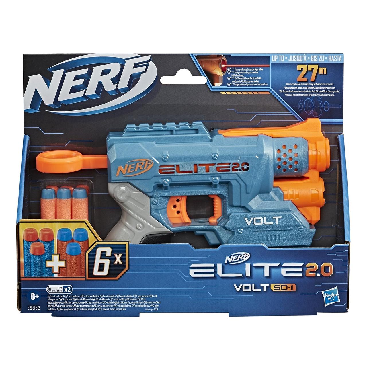 Hasbro Nerf N-Strike Elite 2,0 Пистолет Бластер Нёрф Вольт СД-1 с лазерным прицелом (Volt SD-1)
