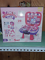 Игровой набор с косметикой для девочек. Трюмо. 5в1 4800-1dkоp Игровой набор с косметикой для девочек. Трюмо. 5в1
