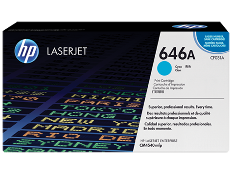 HP CF031A Картридж лазерный HP 646A голубой, ресурс 12500 стр