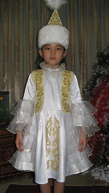 Платье для девочек в национальном стиле с казахским орнаментом - фото 2 - id-p348484