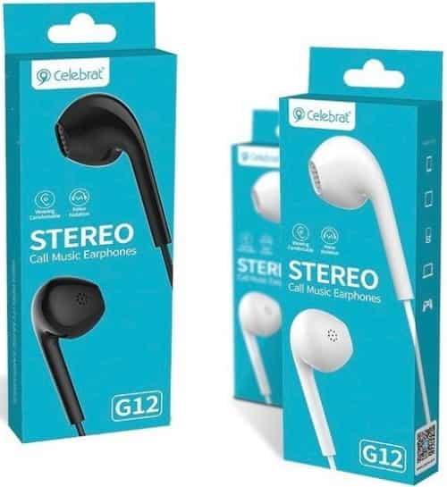 Наушники проводные с микрофоном Celebrat G12 White