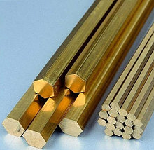 Шестигранник (пруток) латунный D=22 мм. ЛС59-1 Л63
