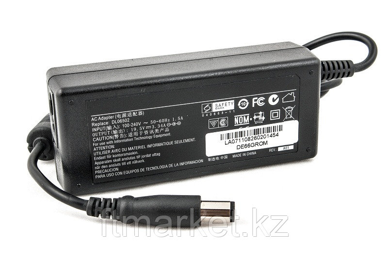 Блок питания для ноутбуков PowerPlant DELL 220V, 19.5V 65W 3.34A (7.4*5.0)