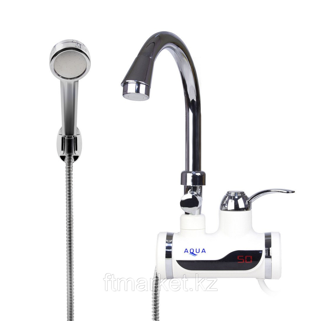 Кран водонагреватель проточной воды AQUA WH102W с душем