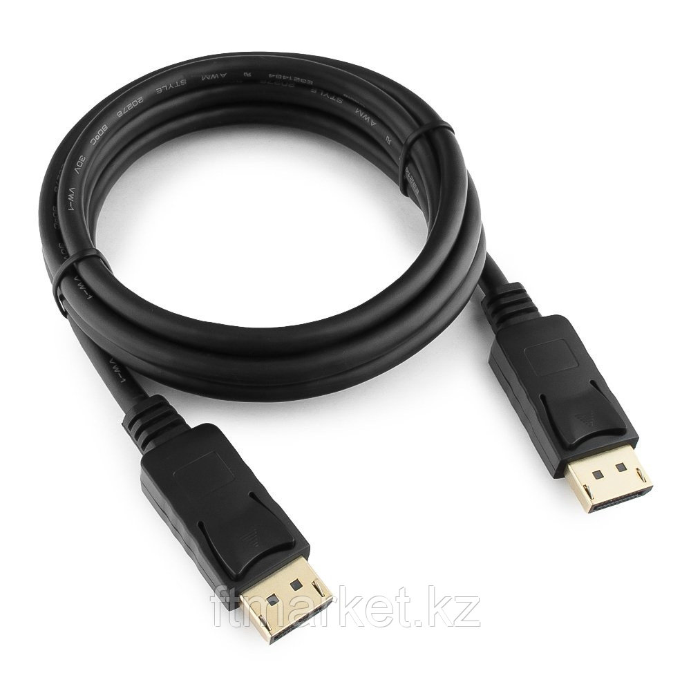 Кабель DisplayPort Cablexpert CC-DP2-6, v1.2, 1.8м, 20M/20M, черный, экран, пакет