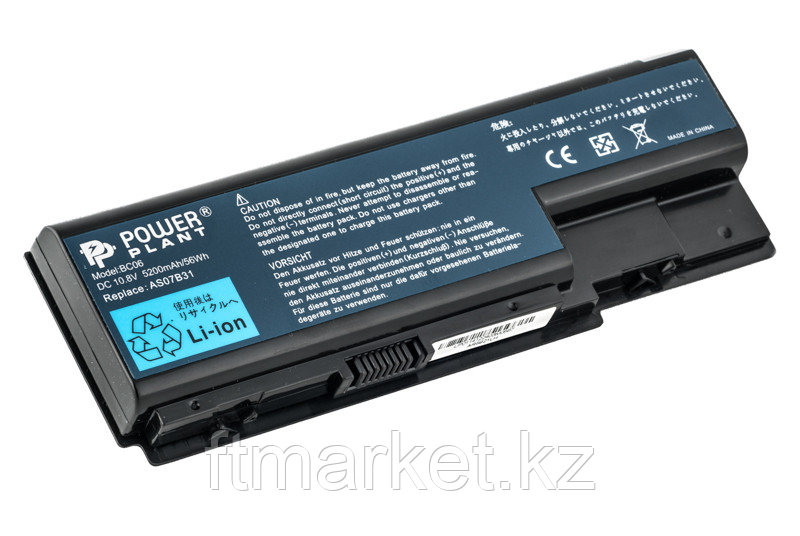Аккумулятор PowerPlant для ноутбуков ACER Aspire 5230 (AS07B51, AC 5520, 3S2P) 10.8V 5200mAh