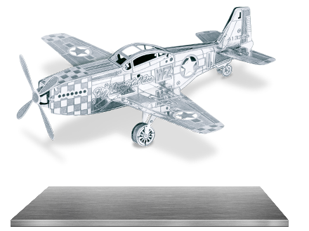Металлический 3D конструктор Metalworks самолёт Мустанг P-51
