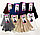 Перчатки для рук зимние сенсорные из плотного трикотажа темно-бирюзового цвета, фото 6
