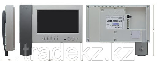 VIZIT M468MS монитор домофона цветной с памятью (блок питания в комплект не входит) - фото 2 - id-p82467904
