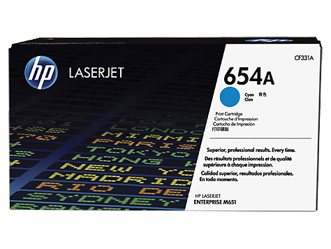 HP CF331A Картридж лазерный HP 654A голубой, ресурс 15000 стр