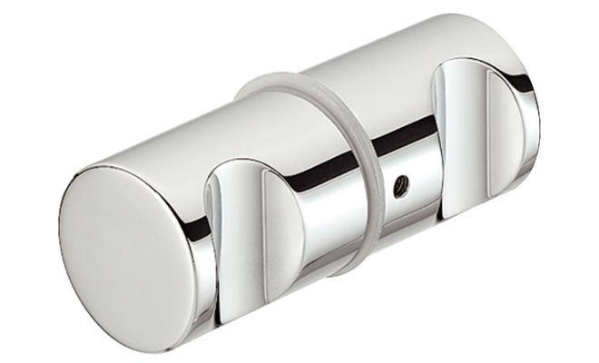 Дверные ручки для стеклянной двери душевой кабины, кнопка, полированный хром, латунь - фото 1 - id-p4687524
