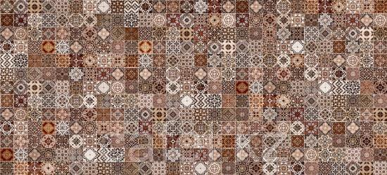 Кафель | Плитка настенная 20х44 Хаммам | Hammam коричневый рельеф