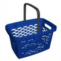 Корзина покупательская пластиковая SHOLS 27 литров, 1 складывающаяся ручка