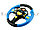 Музыкальная игрушка Руль "Я тоже рулю" с светоэффектом диаметр 19 см маленькая 7737 синий, фото 5