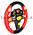 Музыкальная игрушка Руль "Я тоже рулю" с светоэффектом диаметр 19 см маленькая 7737 красный, фото 5