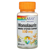 Solaray, Монолаурин, 500 мг, 60 вегетарианских капсул, фото 3