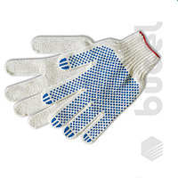 Перчатки хб 4-х нитка 10кл"Эконом" с ПВХ "Капкан" (Уп. 10 шт)