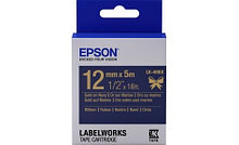 Лента Epson C53S654002 LK-4HKK Сатиновая лента 12мм,Тем.Син./Золото,5м