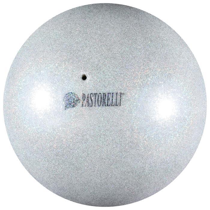 Мяч Pastorelli Glitter HIGH VISION, 4042 серебро/розовый 18 см