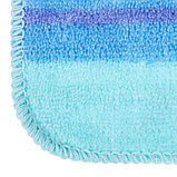 Набор ковриков для ванны и туалета Доляна «Полоски», 2 шт: 35×45, 45×70 см, цвет голубой, фото 3