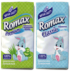 Платочки бумажные Romax 10 шт