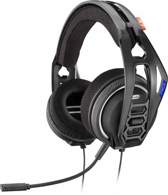 Наушники-гарнитура игровые Plantronics RIG 400HS,PS4 черный