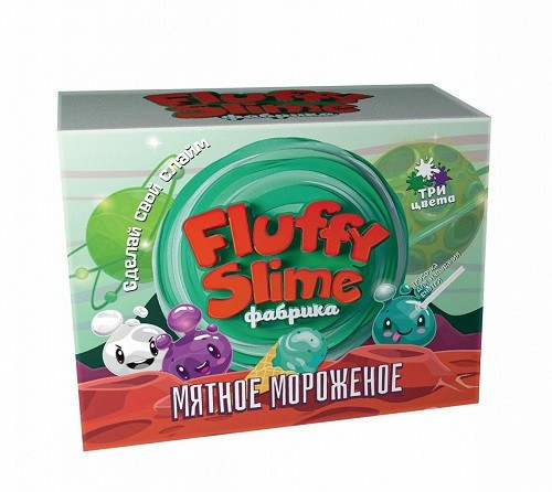 Fluffy Slime Набор для опытов "Фабрика флаффи слайма" - Мятное мороженое - фото 1 - id-p82517322