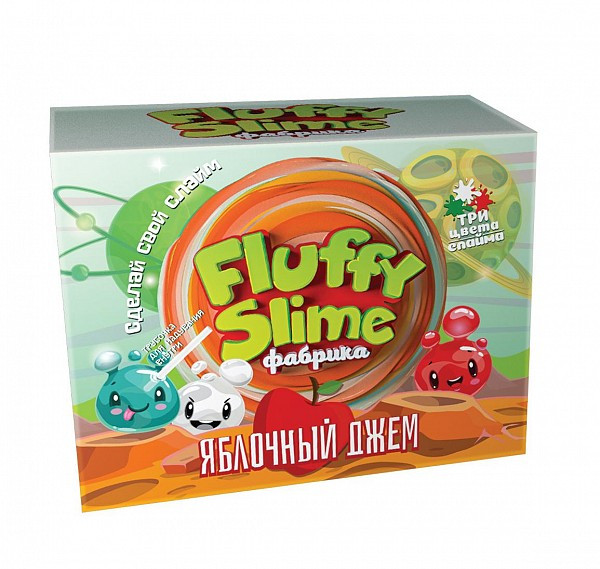 Fluffy Slime Набор для опытов "Фабрика флаффи слайма" - Яблочный джем - фото 1 - id-p82517323