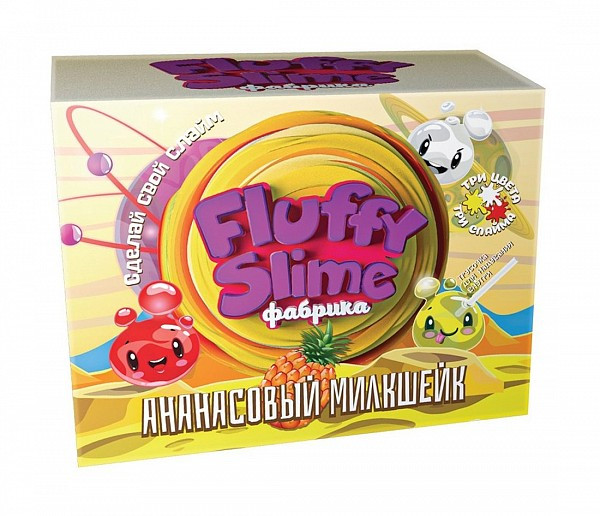 Fluffy Slime Набор для опытов "Фабрика флаффи слайма" - Ананасовый милкшейк