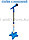 Микрофон детский музыкальный на стойке с подсветкой Cars 3 с USB-разъемом на батарейках синего цвета, фото 5