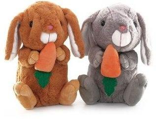 Кролик с морковкой 24 см