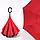 Умный зонт Наоборот, цвет красный + черный, фото 3