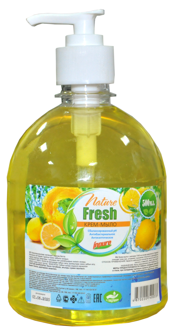 Жидкое мыло 0,5 литр Fresh Лимон - фото 1 - id-p82578242