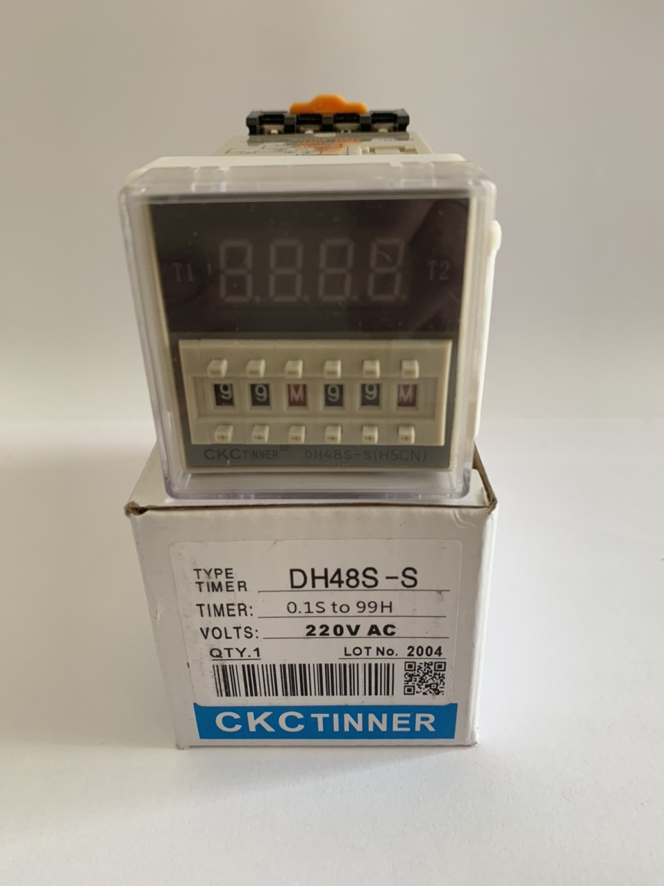 Таймер задержки времени DH48S-S 220V ( шаг от 0.01 сек до 99 часов) с колодкой, фото 1