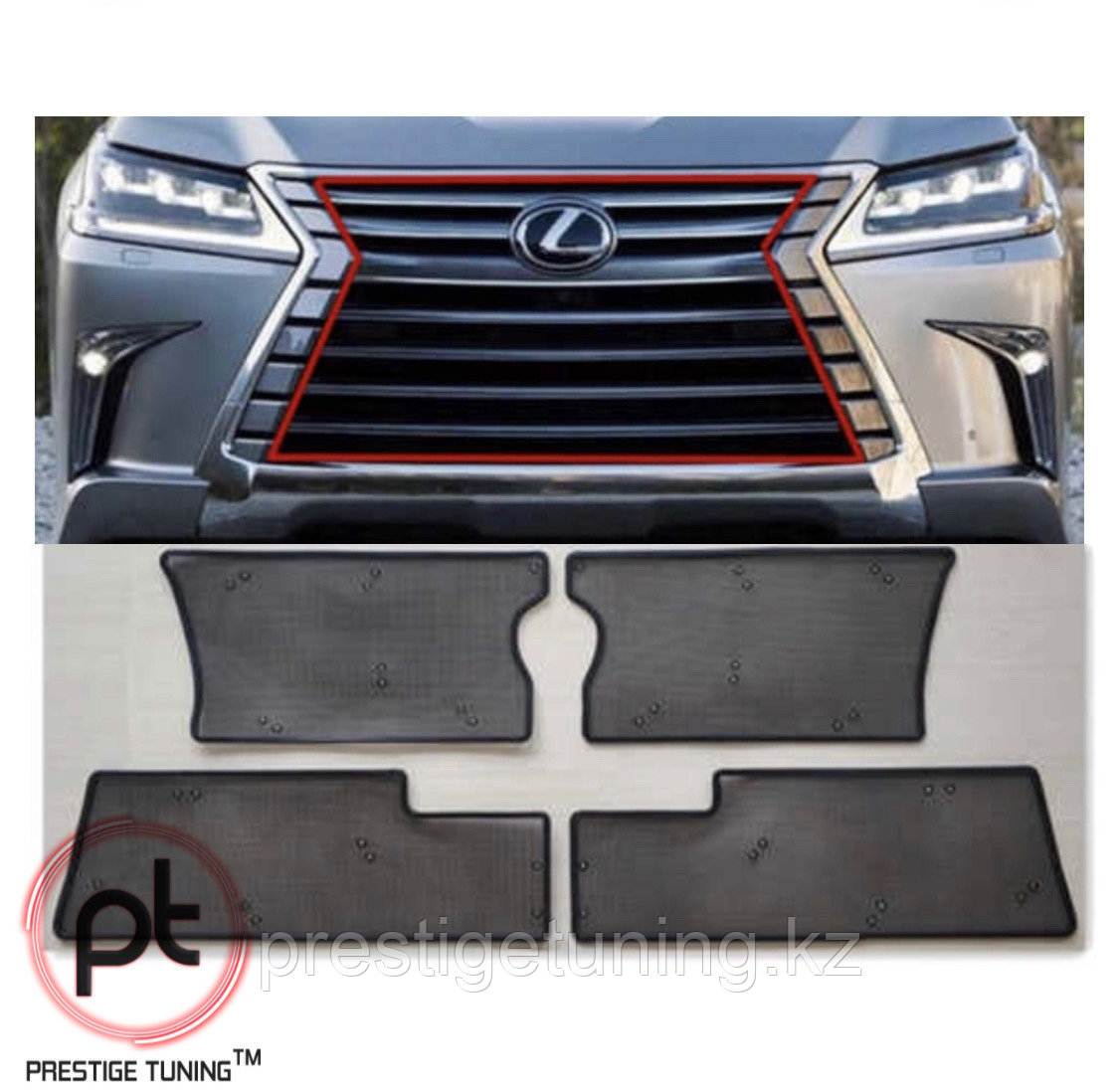Защитная маскитная сетка под решетку на Lexus LX570 2016-21