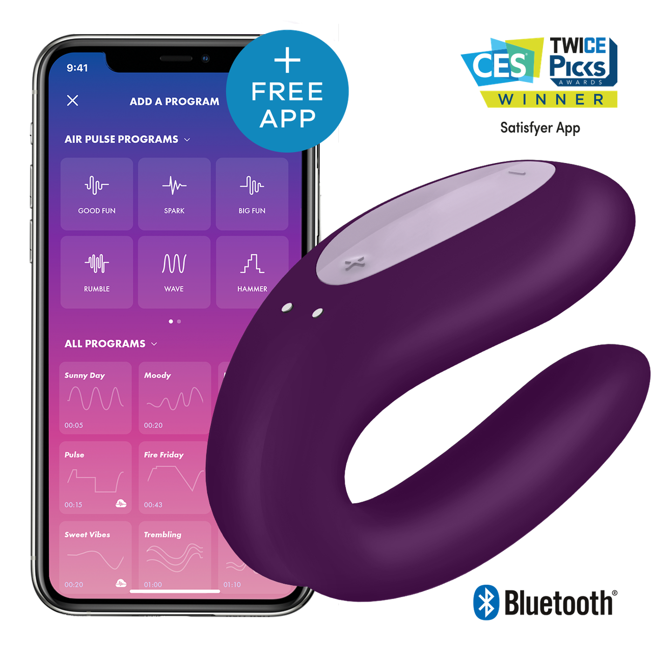 Вибромассажер для пар Double Joy от Satisfyer