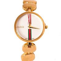 Часы наручные женские реплика GUCCI No.5412 (Жёлтое золото, белый циферблат)