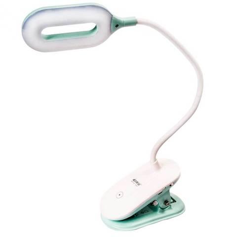 Настольная LED-лампа на гибкой ножке с прищепкой и аккумулятором RECHARGEABLE DESK LAMP (KM-6717 с плафоном) - фото 5 - id-p82590216