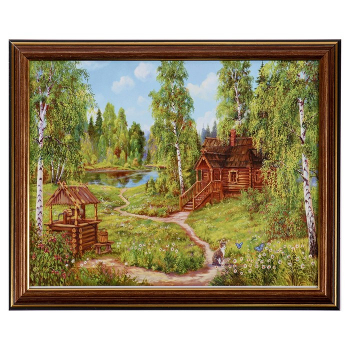 Картина "Колодец" 28х23 см