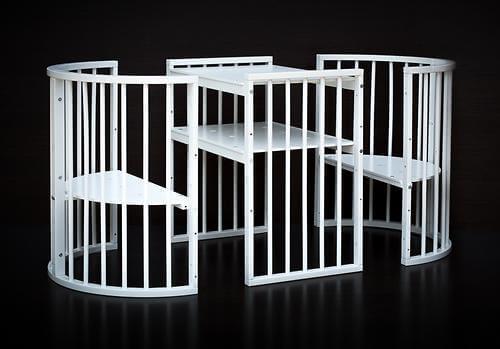 Кроватка детская Bambini овальная М 01.10.14 Белый