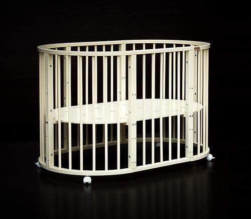 Кроватка детская Bambini овальная М 01.10.14 Слоновая кость