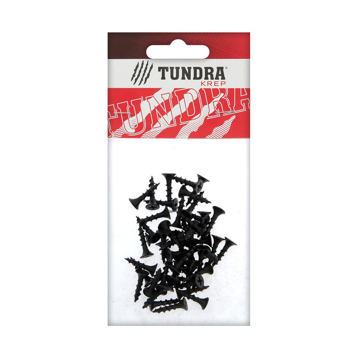 Саморезы по дереву TUNDRA krep, 3.8х19 мм, оксид, крупный шаг, 50 шт.