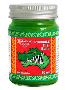 Зелёный тайский бальзам с жиром сиамского крокодила 50 мл