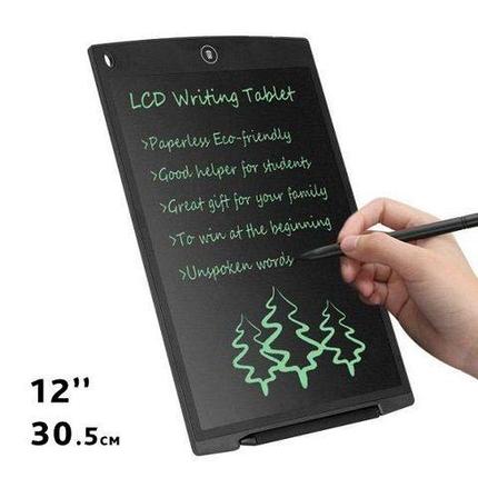 Планшет электронный для рисования и заметок графический LCD Writing Tablet со стилусом (12 дюймов), фото 2