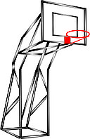 Баскетбольный шит, металлический