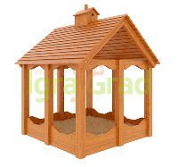Детская деревянная песочница IgraGrad "Замок"