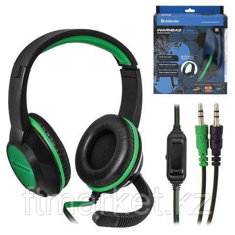 Наушники-гарнитура игровые Defender Warhead G-300 зеленый