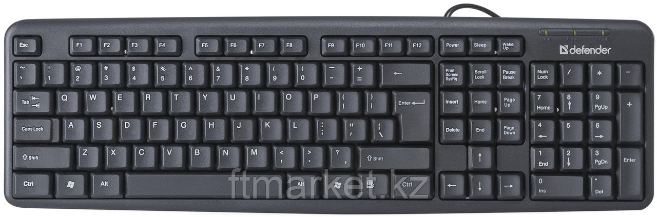 Клавиатура проводная Defender Element HB-520 RU черный USB