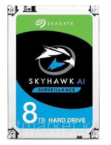Накопитель на жестком магнитном диске Seagate Жесткий диск HDD 8TB Seagate SkyHawk AI ST8000VE000 3.5" SATA